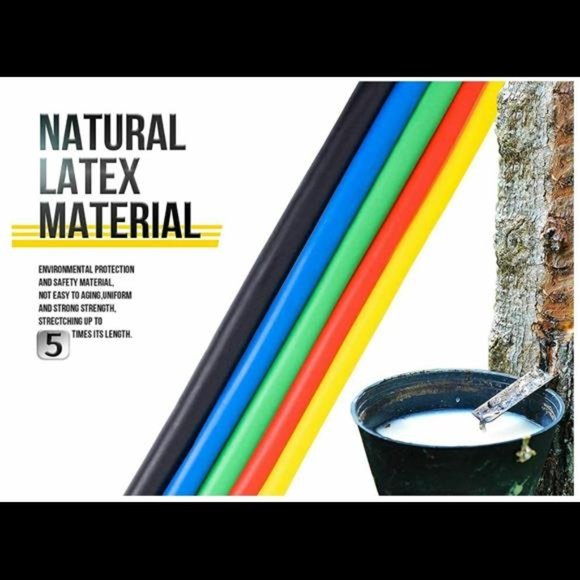 Resistance Bands Set (17pcs) Fitness Bands Exercise Bands with Door Anchor New - Picture 3 of 7